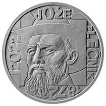 Stříbrná mince 200 Kč * Jože Plečnik BK 2022