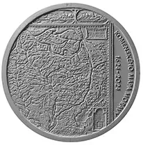 Stříbrná mince 200 Kč Vydání Komenského mapy Moravy BK 2024