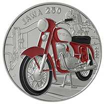 Stříbrná mince 500 Kč Motocykl Jawa 250 PROOF 2022
