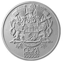 Mimořádná stříbrná mince 10 000 Kč Založení Velké Prahy 1000g leštěná