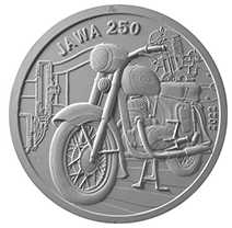 Stříbrná mince 500 Kč Motocykl Jawa 250 BK 2022