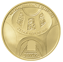 Zlatá investiční mince - Městská památková rezervace Hradec Králové 5000 Kč PROOF
