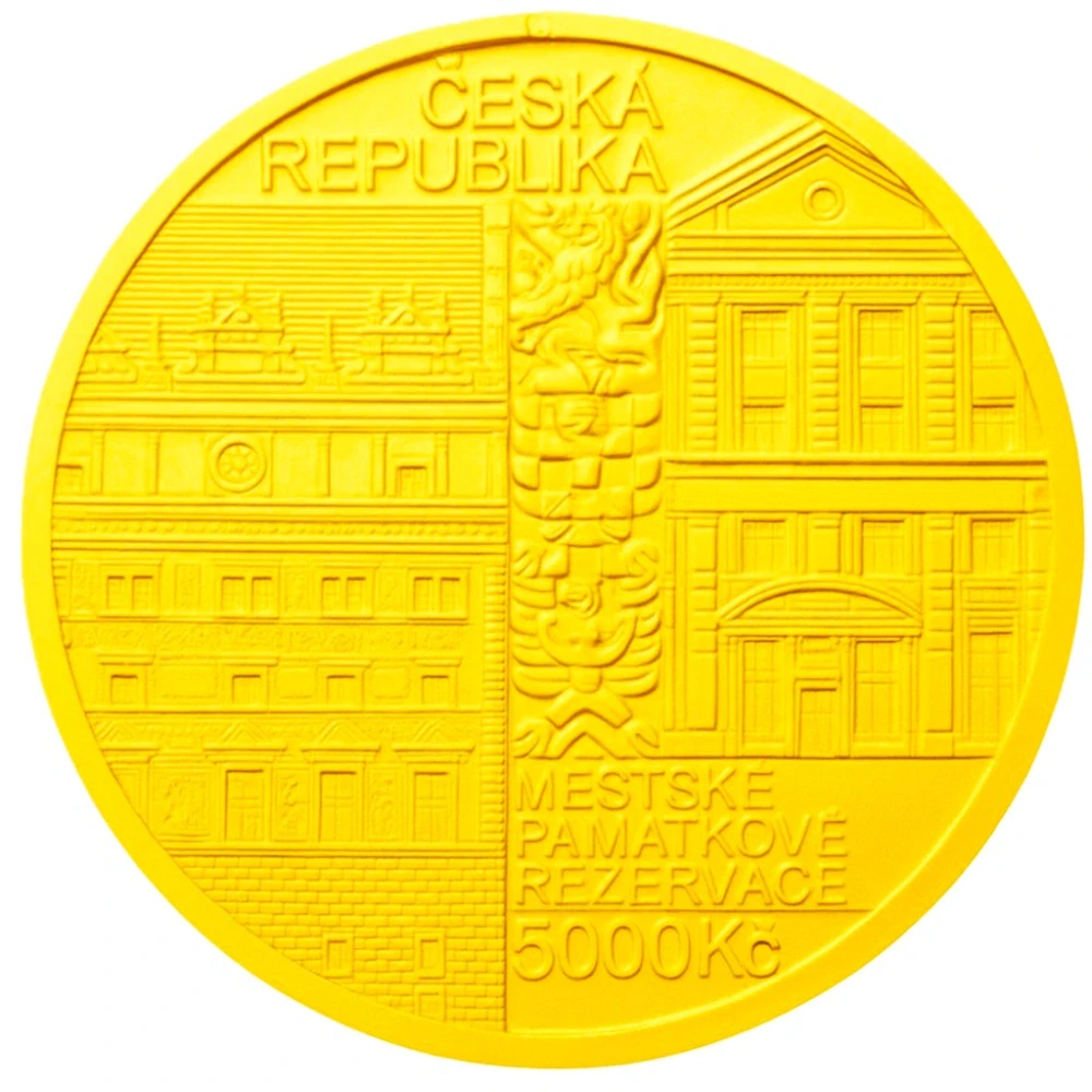 Zlatá investiční mince Městská památková rezervace Plzeň 5000 Kč PROOF 2026