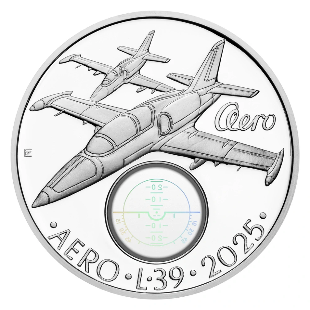 Stříbrná mince 500 Kč Cvičný letoun Aero L-39 Albatros PROOF 2025
