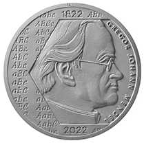 Stříbrná mince 200 Kč * Gregor Mendel BK 2022