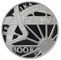 Stříbrná mince 500 Kč Parní lokomotiva Škoda 498 Albatros PROOF 2021