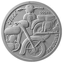 Stříbrná mince 500 Kč Motocykl Jawa 250 BK 2022