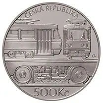 Stříbrná mince 500 Kč Tramvaj ČKD Tatra T3 PROOF 2024
