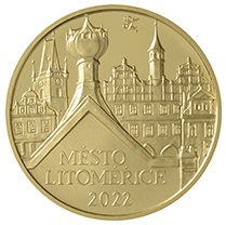 Zlatá investiční mince - Městská památková rezervace Litoměřice 5000 Kč PROOF