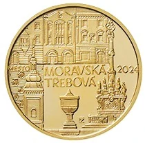 Zlatá investiční mince Městská památková rezervace Moravská Třebová 5000 Kč PROOF