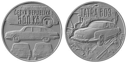 ČNB Pocta Luboši Charvátovi Tatra 603 2023 stříbrná mince a medaile 25 g