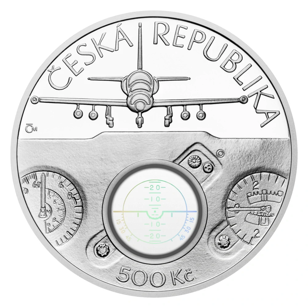 Stříbrná mince 500 Kč Cvičný letoun Aero L-39 Albatros PROOF 2025